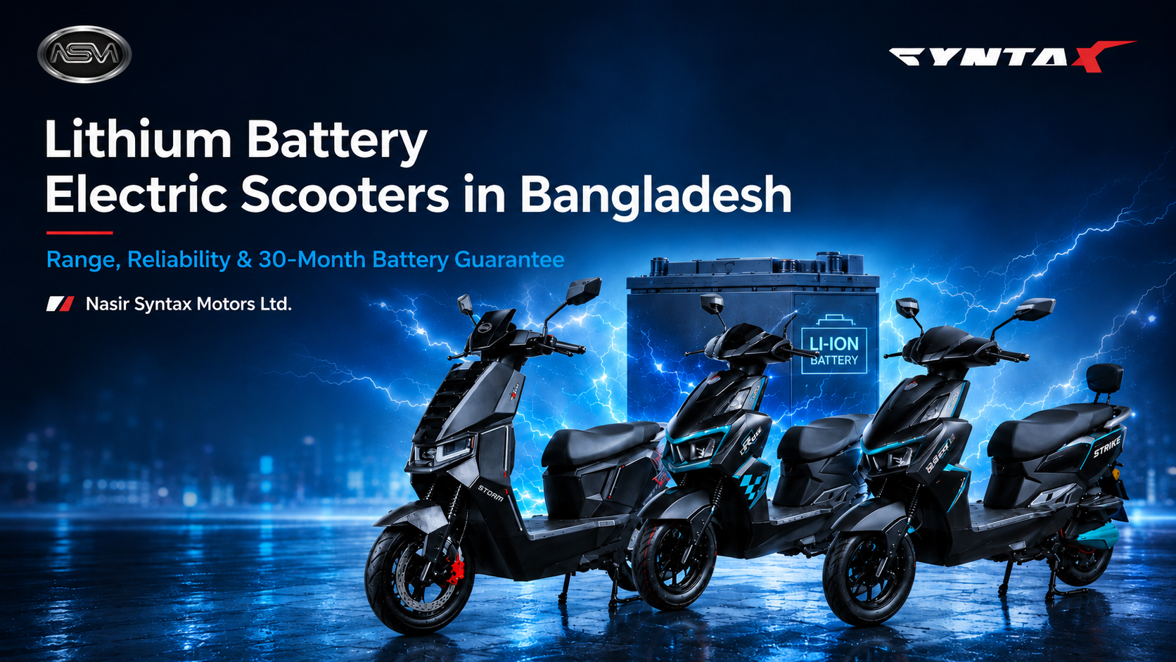 Lithium Battery Electric Scooters in Bangladesh: Range, Reliability & 30-Month Battery Guarantee